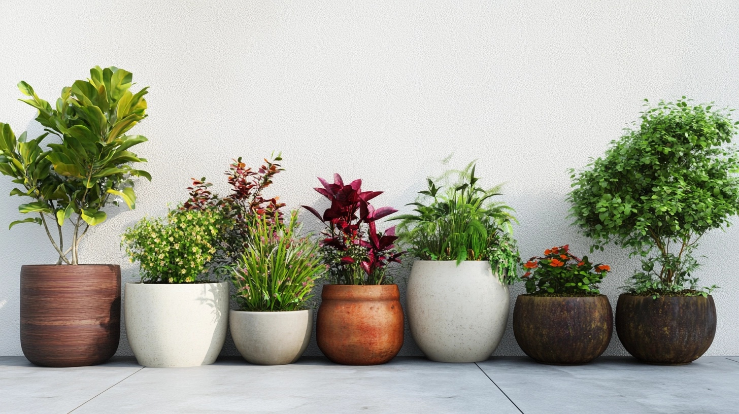 Colorful container garden on a patio