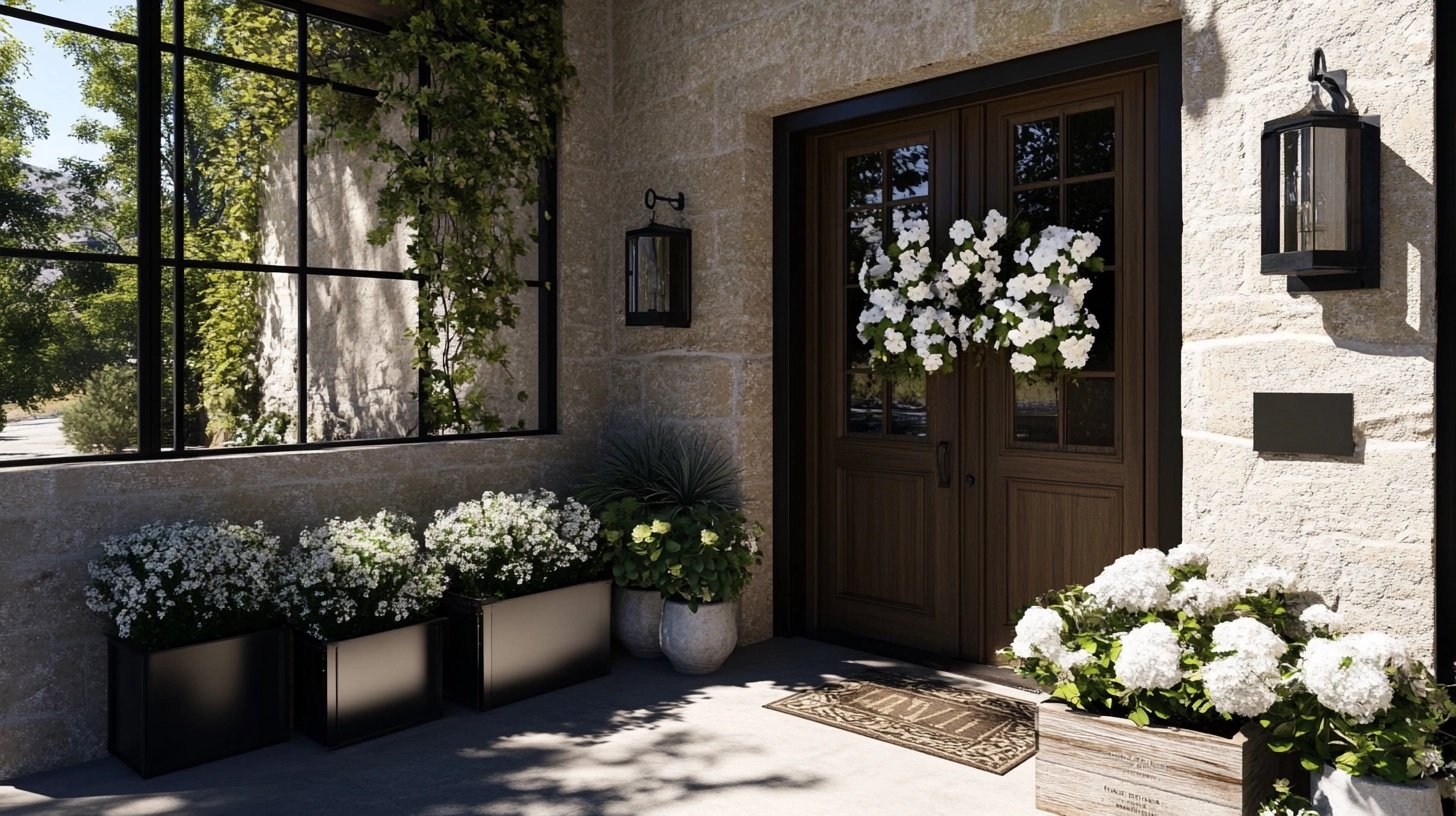 Doorway with plants